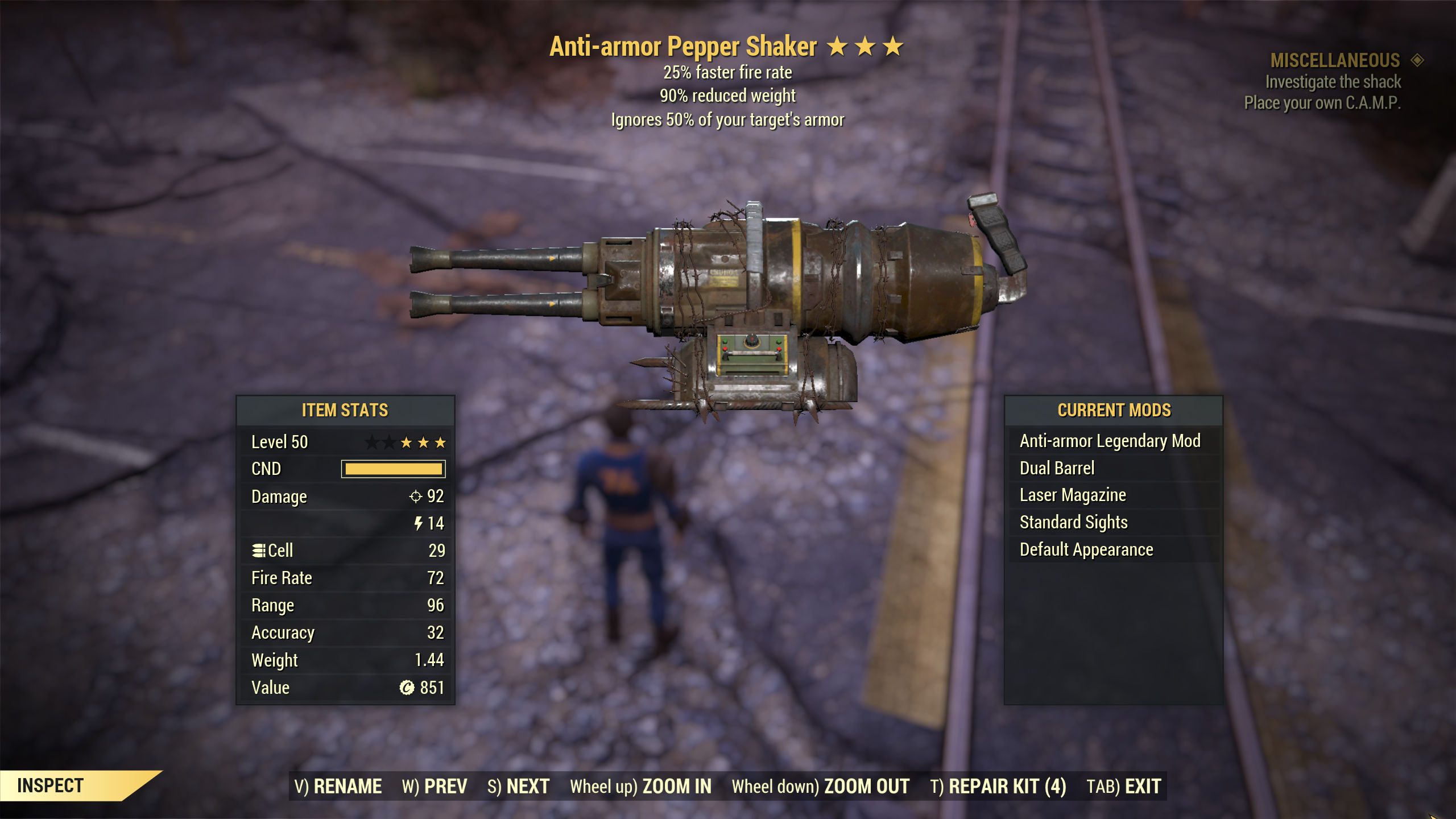 Buy Antiarmor Pepper Shaker [25 in FALLOUT 76 Items Offer 2412887013