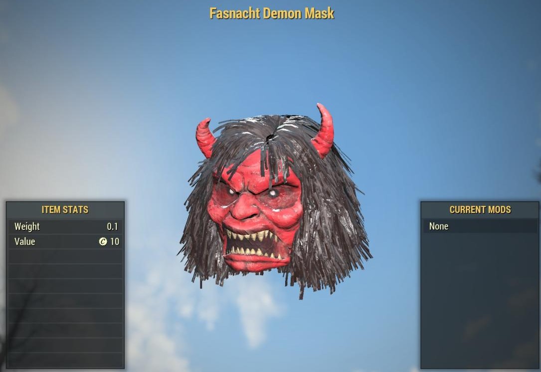 Buy Fasnacht Demon Mask [Outfit] in FALLOUT 76 Items - Offer #244785216