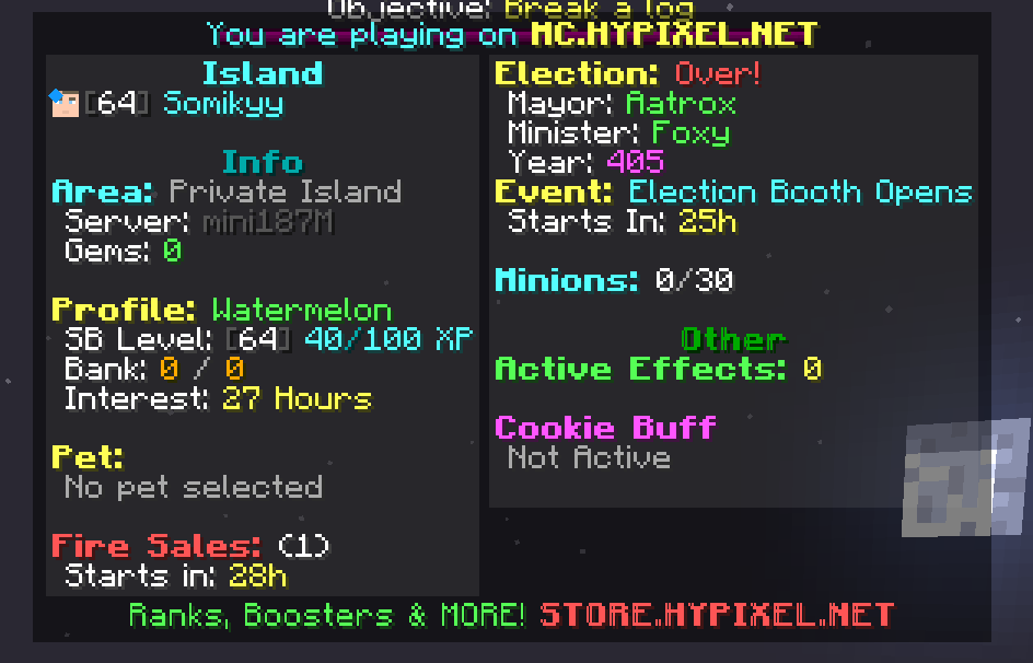 Buy Kyynet's Skyblock Profile | 30 in MINECRAFT: HYPIXEL Profiles ...