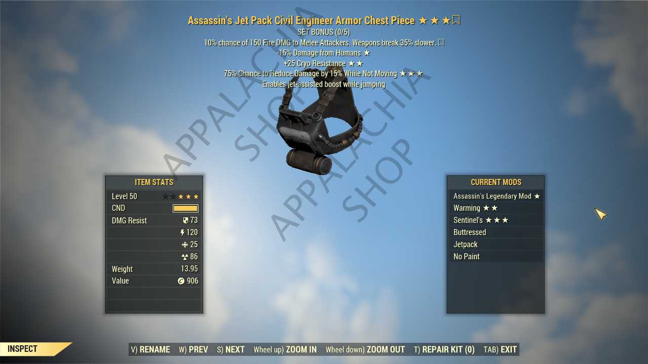 Buy [PVP CRYO SENT]Assassin's Sent in FALLOUT 76 Items - Offer #2628490809