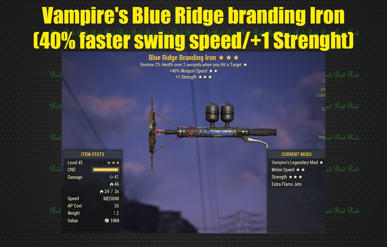Fallout 76 Blue Ridge Rug Buy Vampire's Blue Ridge branding in FALLOUT 76 Items - Offer #2614778624