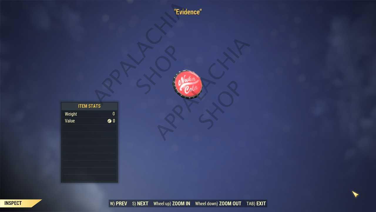 Buy Evidence [Collector item][Disp in FALLOUT 76 Items - Offer #2535095329