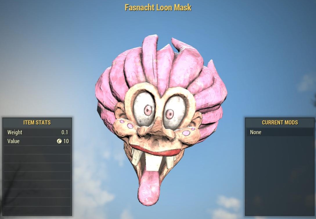 Buy Fasnacht loon mask in FALLOUT 76 Items - Offer #2428988957