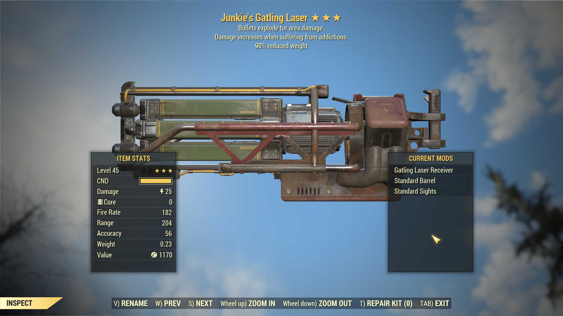 Buy [ LEGACY] Junkie's Explosive G in FALLOUT 76 Items - Offer #251774563