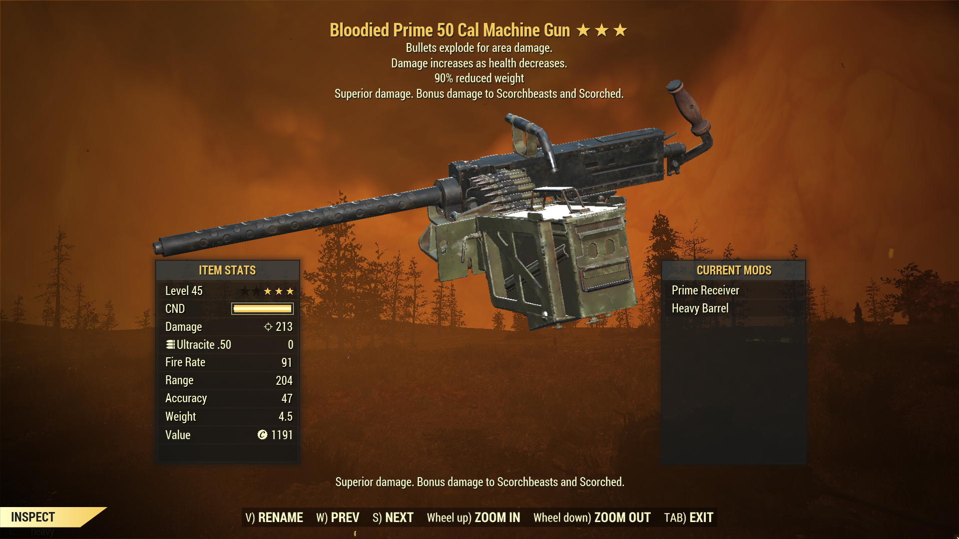 Buy Bloodied Explosive 50 Cal Mach in FALLOUT 76 Items - Offer #2413447675