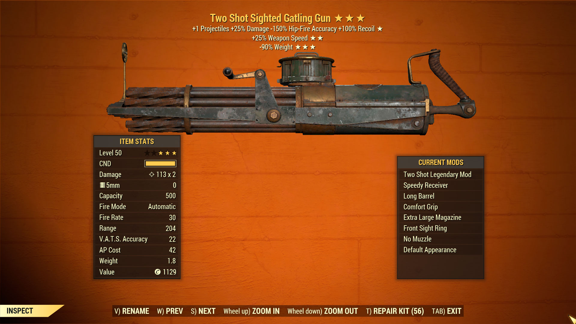 Buy Two Shot Gatling Gun (+25% Wea In Fallout 76 Items - Offer #2436458225