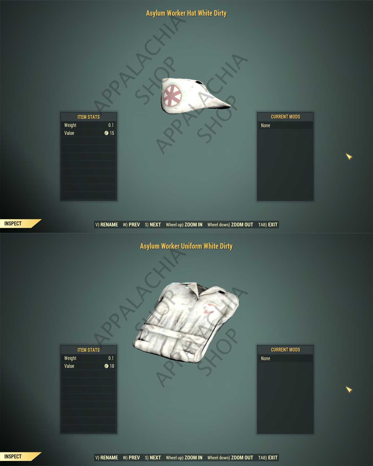 Buy Asylum Worker Uniform White Di in FALLOUT 76 Items Offer 2328664027