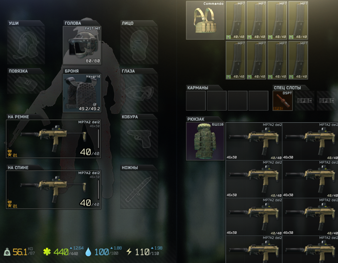 Buy PVP/PVE Submachine gun HK MP7A in ESCAPE FROM TARKOV Items Offer