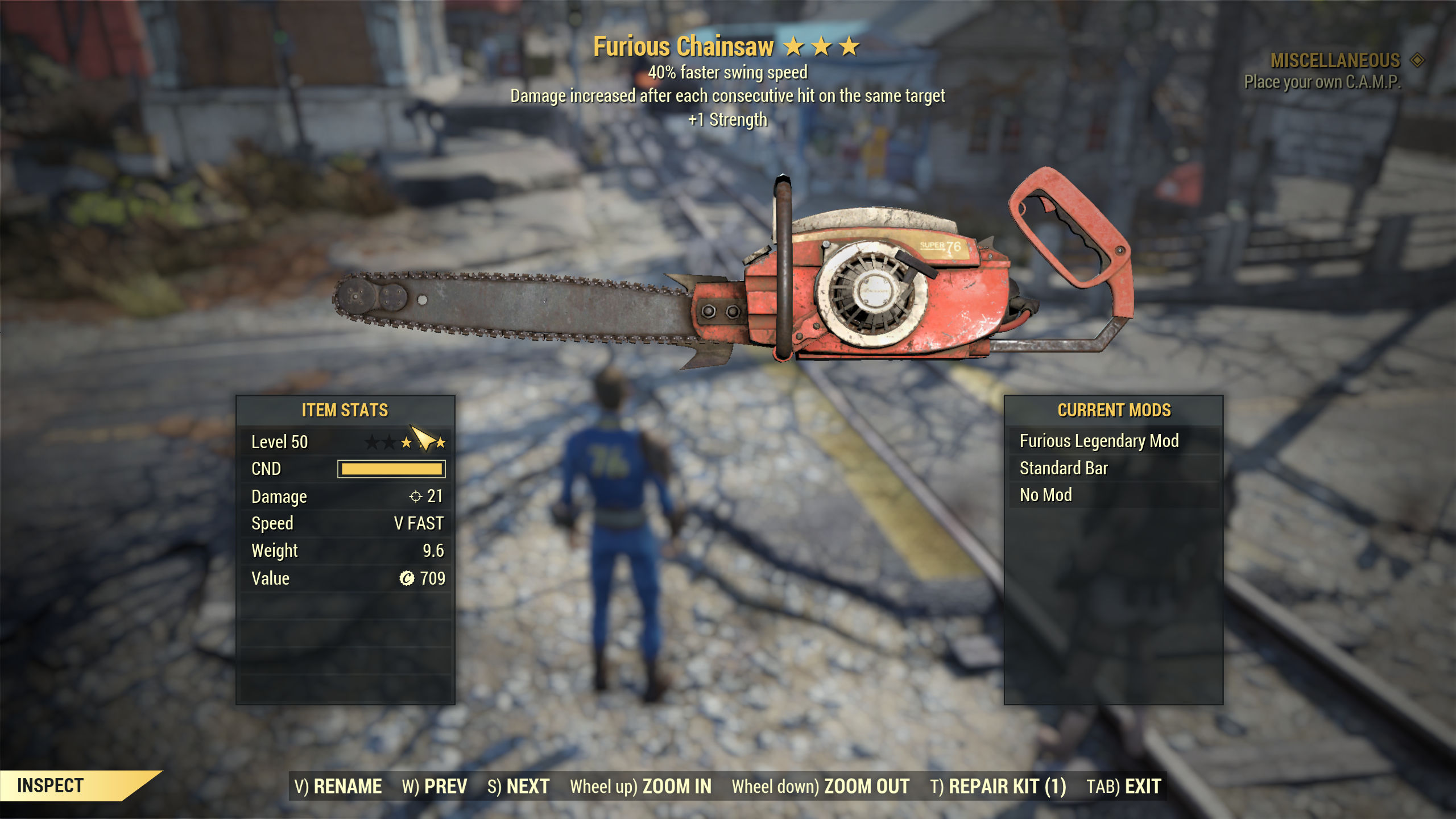 Buy Furious Chainsaw [40 faster s in FALLOUT 76 Items Offer 2321062005