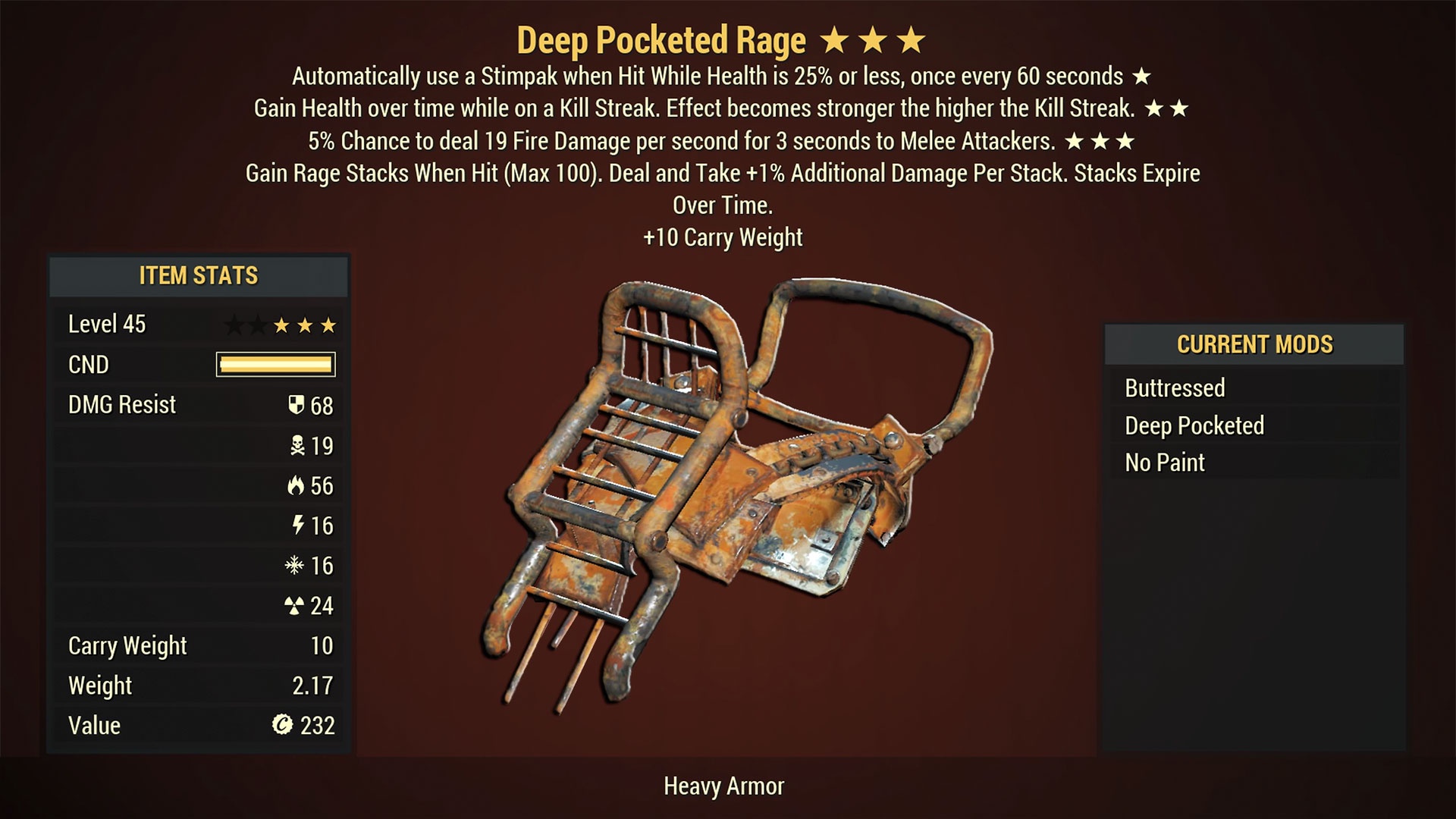 Buy [PS] Heavy Rage Armor in FALLOUT 76 Items - Offer #2628164032