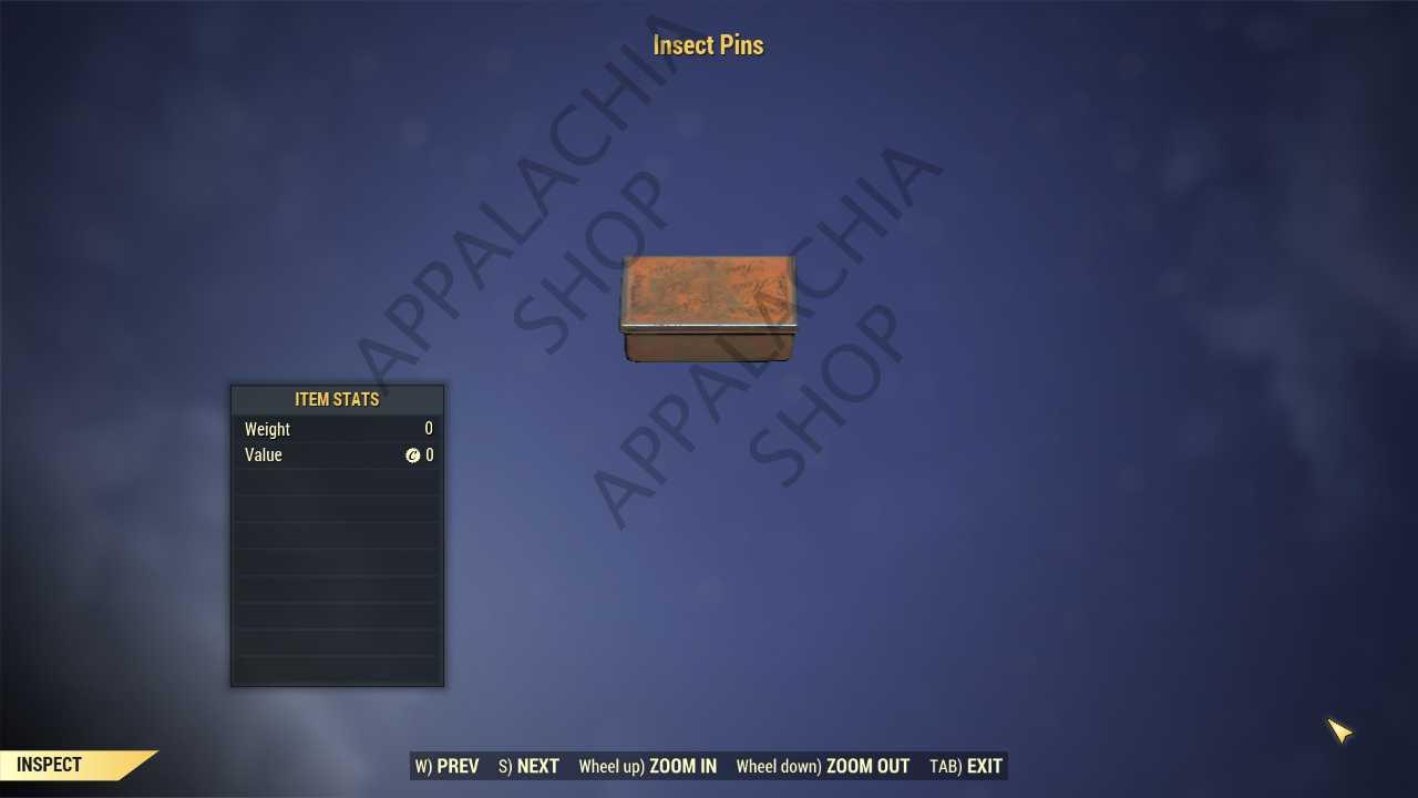 Buy Insect Pins [Collector item][D in FALLOUT 76 Items - Offer #2529445357