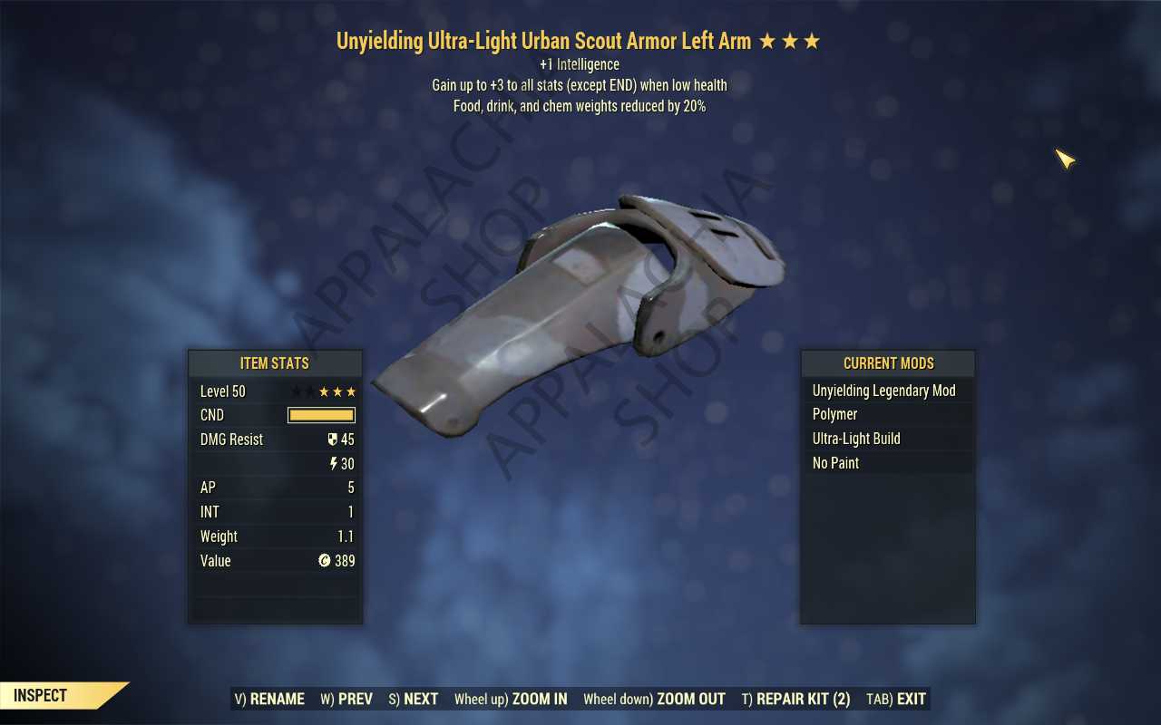 Buy [UNY INT FDCWR]Unyielding Food in FALLOUT 76 Items - Offer #2629296792