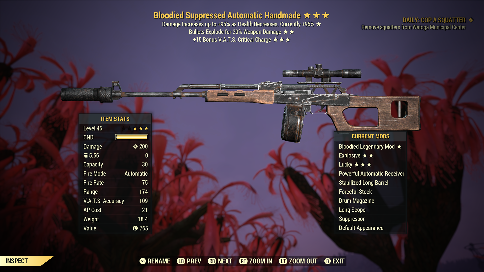 Buy [XBOX] Bloodied Explosive Hand in FALLOUT 76 Items - Offer #2435945989