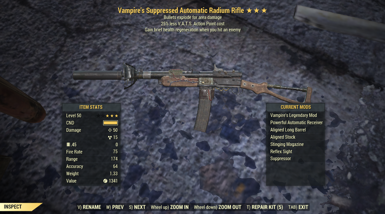 Fallout 76 Plans Radium Rifles Buy Vampire's Explosive Radium Rif in FALLOUT 76 Items - Offer #259023588