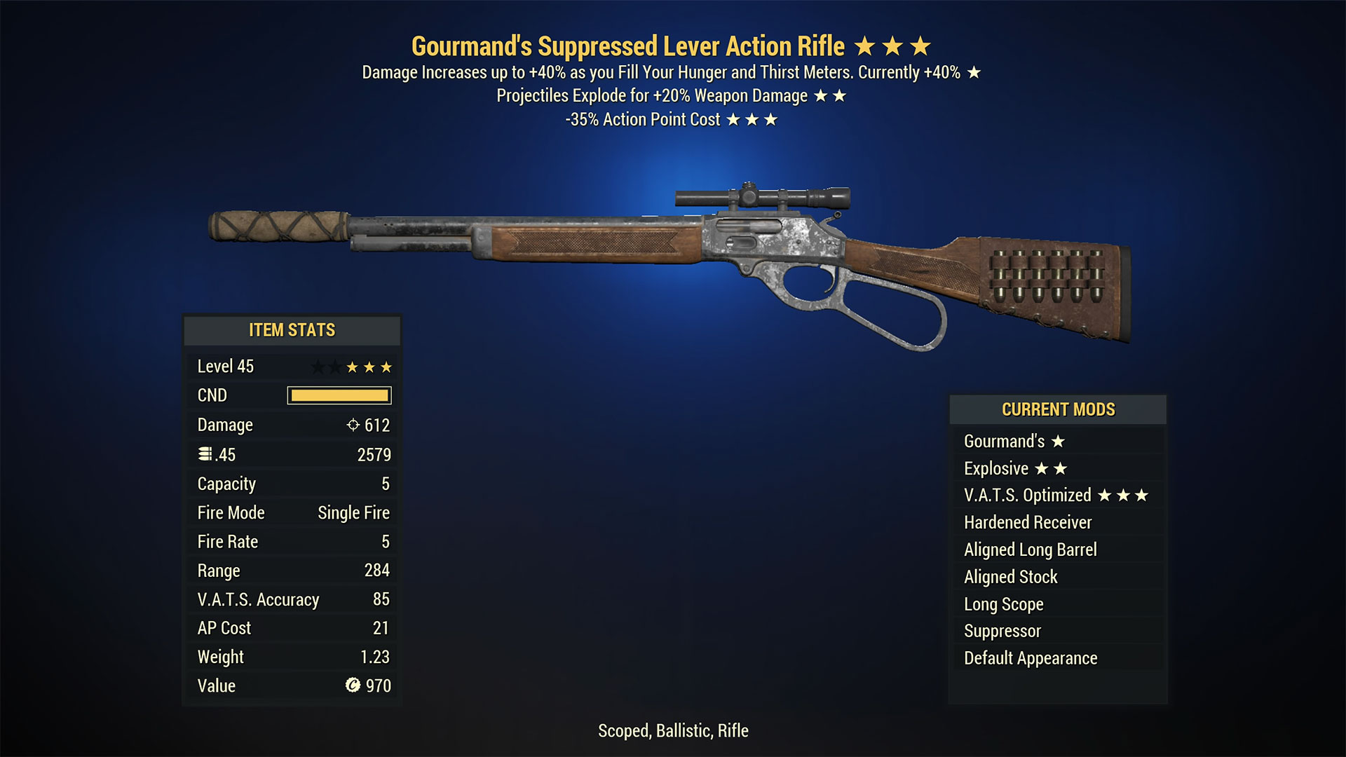 Buy Gourmand's Explosive Lever Act in FALLOUT 76 Items - Offer #269523549