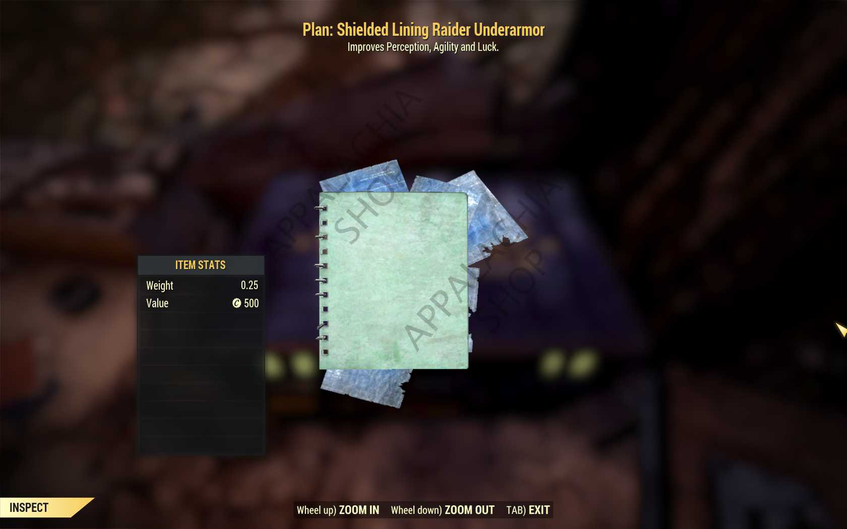 Buy Plan Shielded Lining Raider Un in FALLOUT 76 Items Offer 2420127097