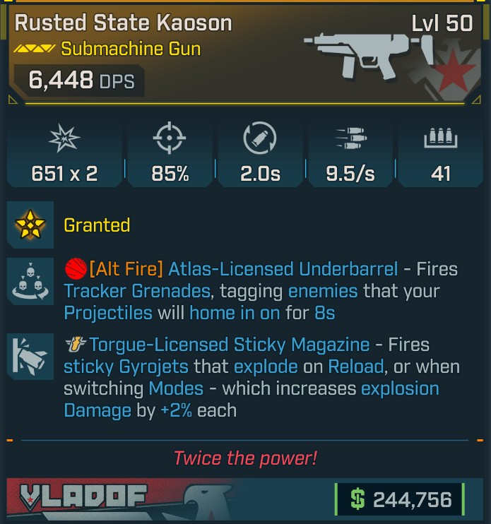 Kaoson Legendary Submachine Gun