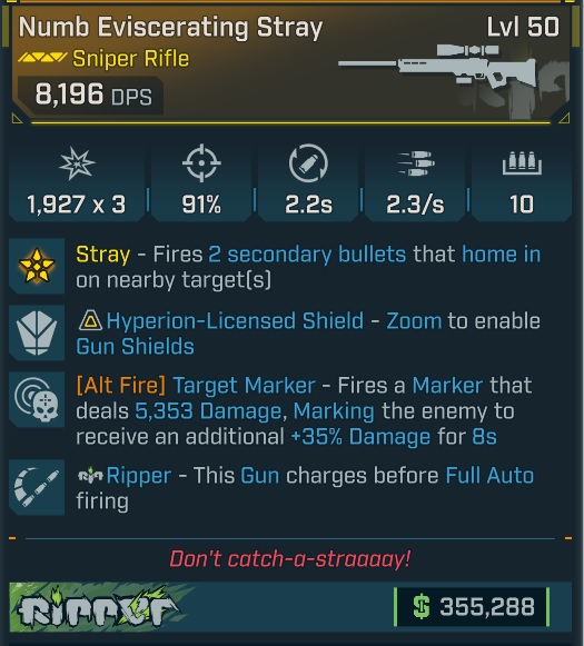 Stray Legendary Sniper Rifle