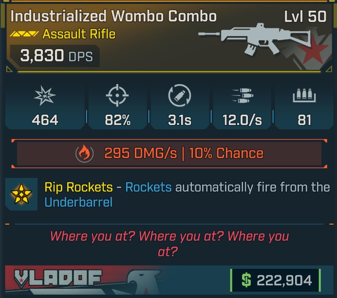 Wombo Combo Legendary Assault Rifle Borderlands 4